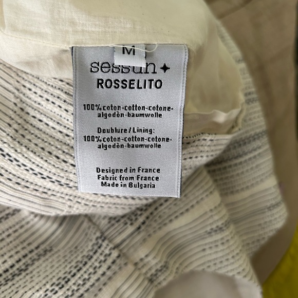 Sessun Rosselito Cream Jacquard Tweed Open Back Shift Mini Dress - M - Picture 13 of 15